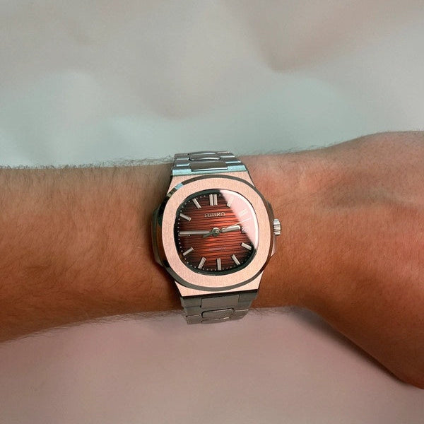 Seiko Nautiko Silver Red
