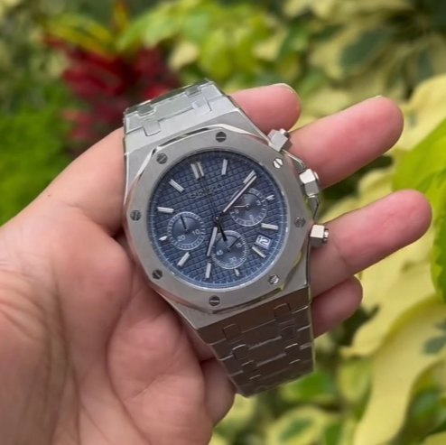 Seiko Oak Chronograph Silver/Blue