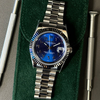 Seiko Date Blue Arabic