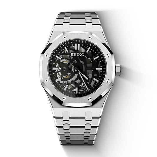 Seiko Oak Skeleton SIlver