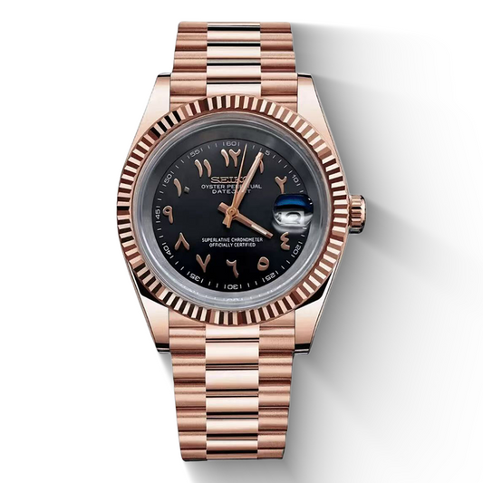 Seiko Date Rose Gold Arabic