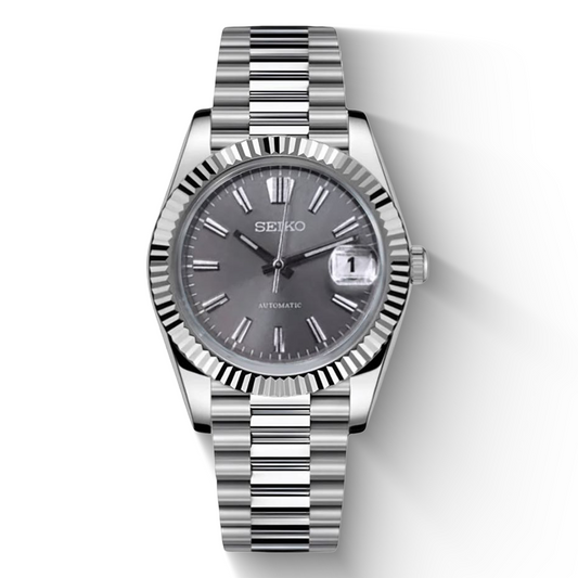 Seiko Date Sunburst Grey