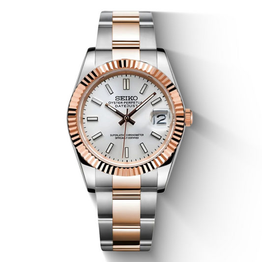Seiko Date Two Tone Rose Gold