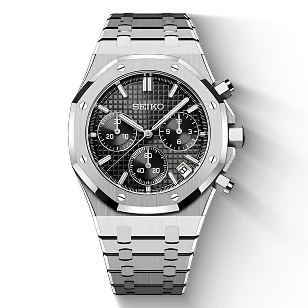 Seiko Oak Chronograph Silver/Black