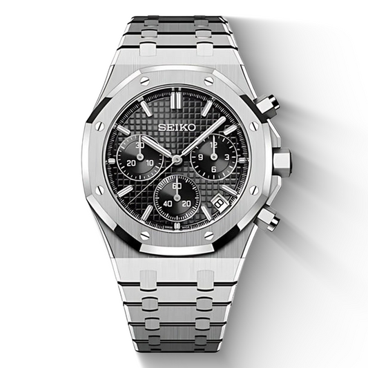 Seiko Oak Chronograph Silver/Black