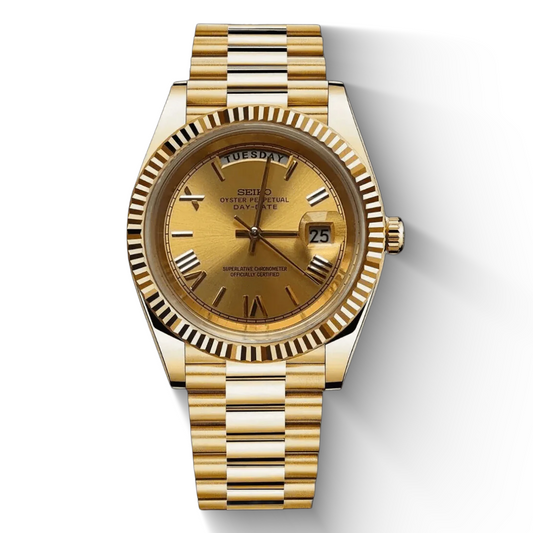 Seiko Day-Date Style Gold