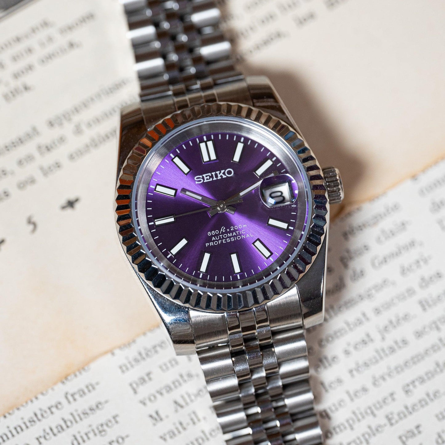 Seiko Date Purple