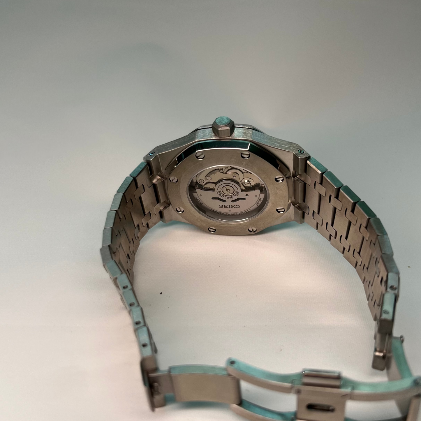 Seiko Oak Skeleton SIlver