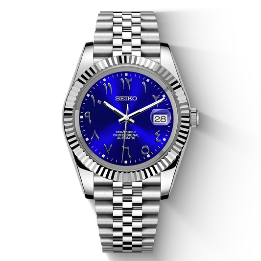 Seiko Date Blue Arabic