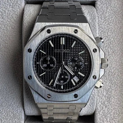 Seiko Oak Chronograph Silver/Black