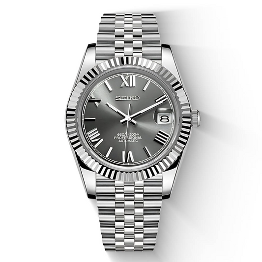 Seiko Date Grey Roman Dial