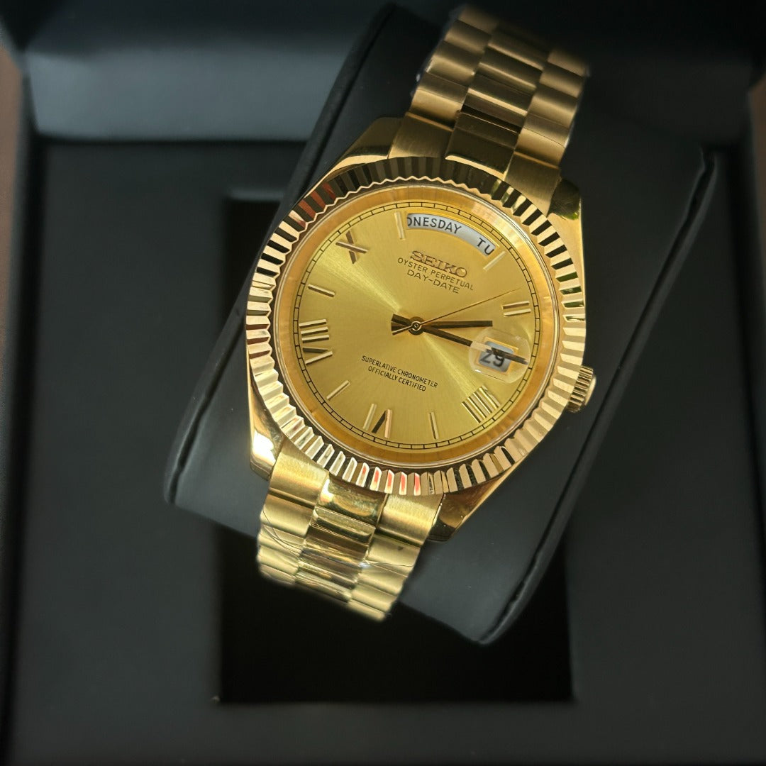 Seiko Day-Date Style Gold