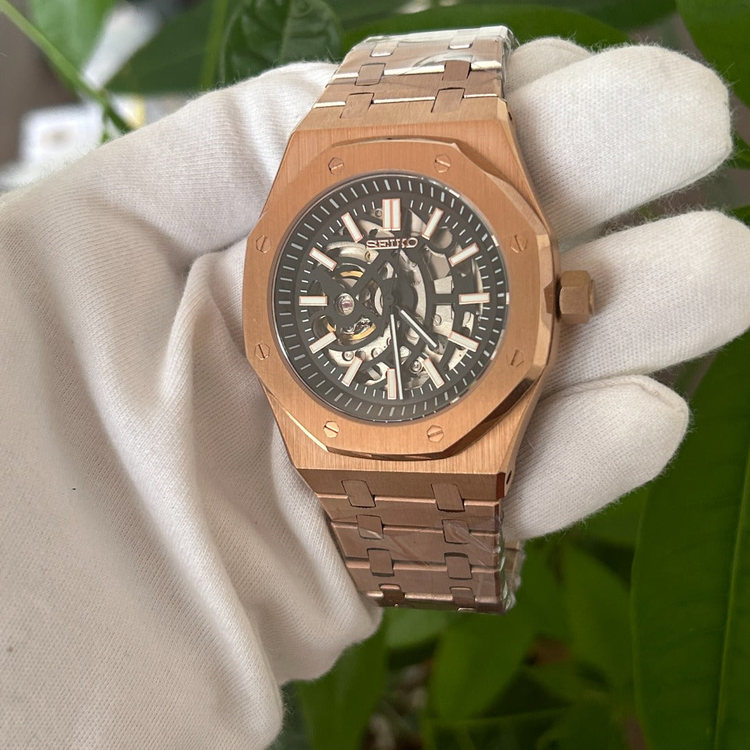 Seiko Oak Skeleton Gold