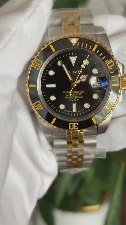 Seiko Mod Subdiver Two Tone Gold