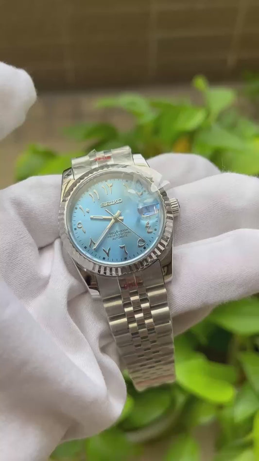 Seiko Date Arabic Ice Blue