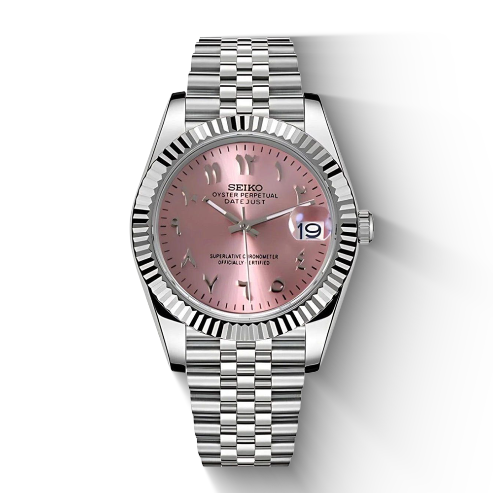 Seiko Date Arabic Pink